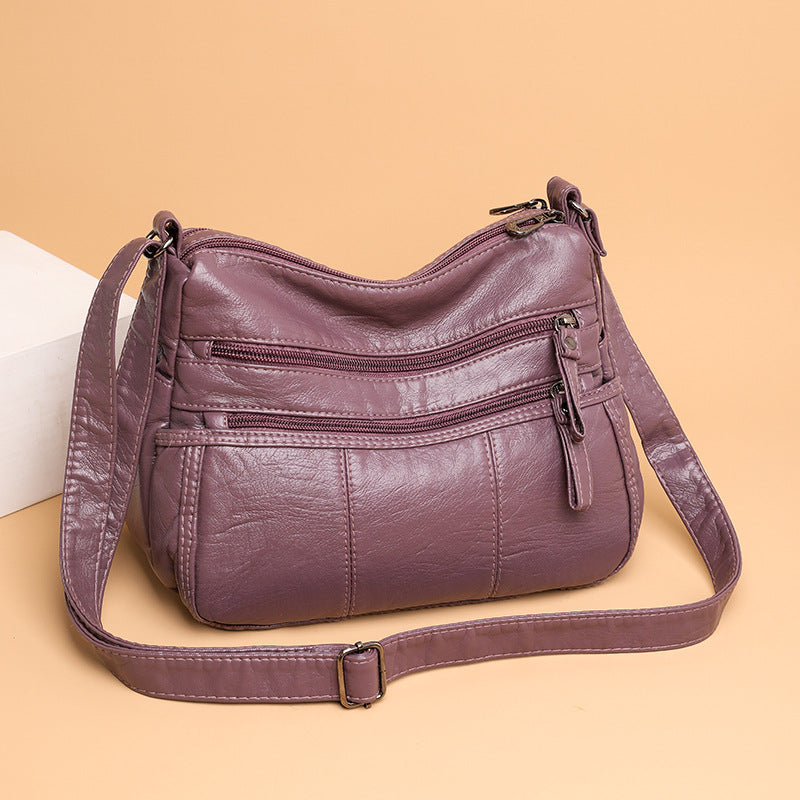 Wholesale Large Capacity PU Soft Leather Texture Crossbody Bags
